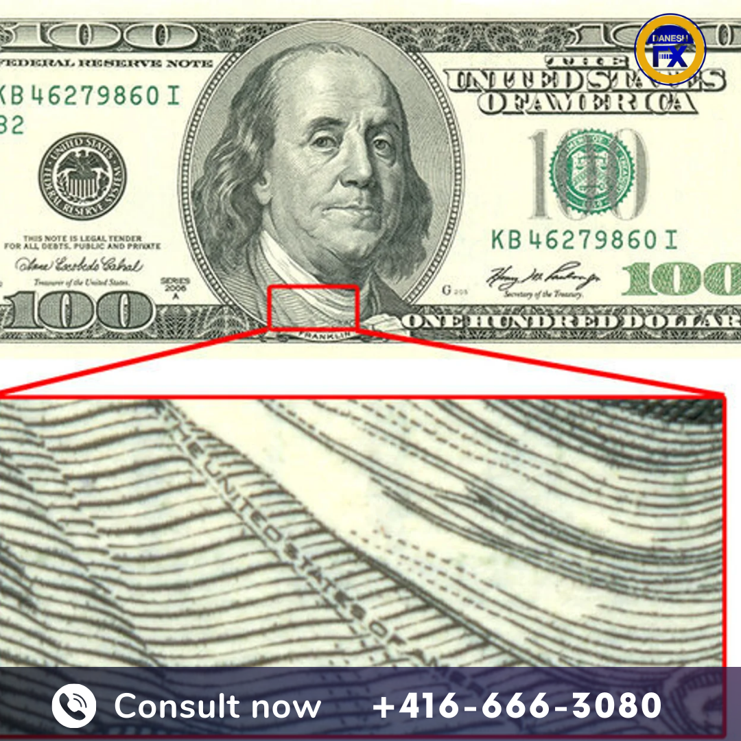 میکروچاپ‌ها را در داخل عدد پایین سمت چپ و در یقه چپ کت بنجامین